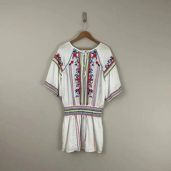 Parker Multicolor Embroidered Boho Drop Waist Dress Size Small - Picture 1 of 7